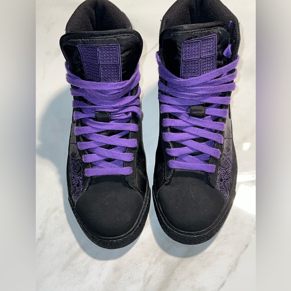 Black and Purple Hightop Nikes